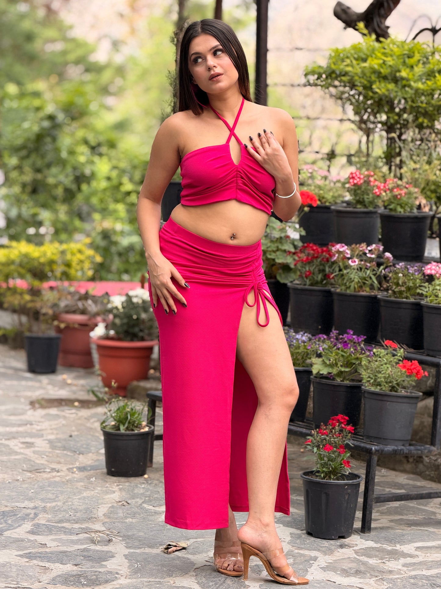 TANDUL Women Fushcia Pink Co-ord Set