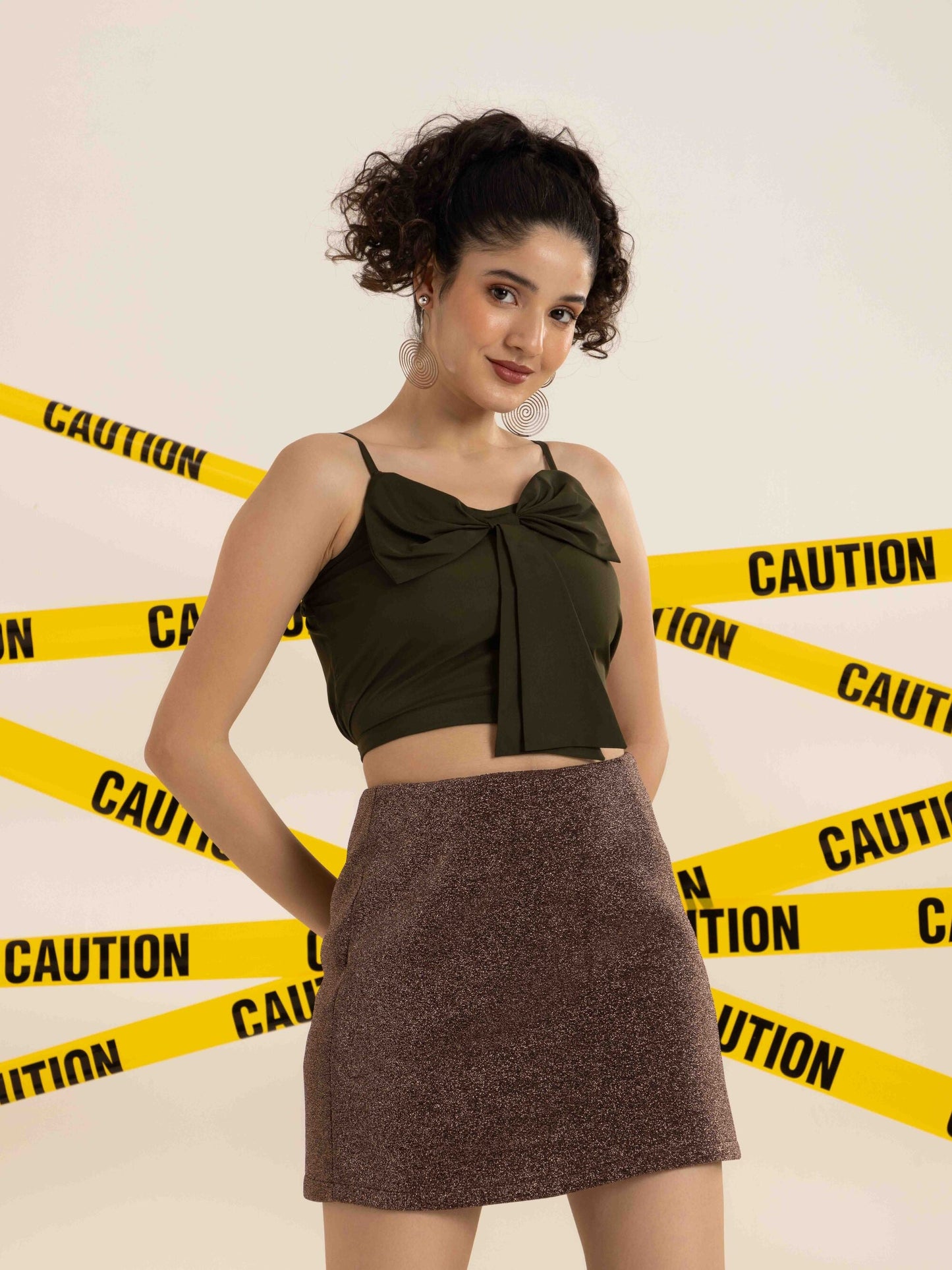 TANDUL Casual Sleeveless Solid Women Green Top