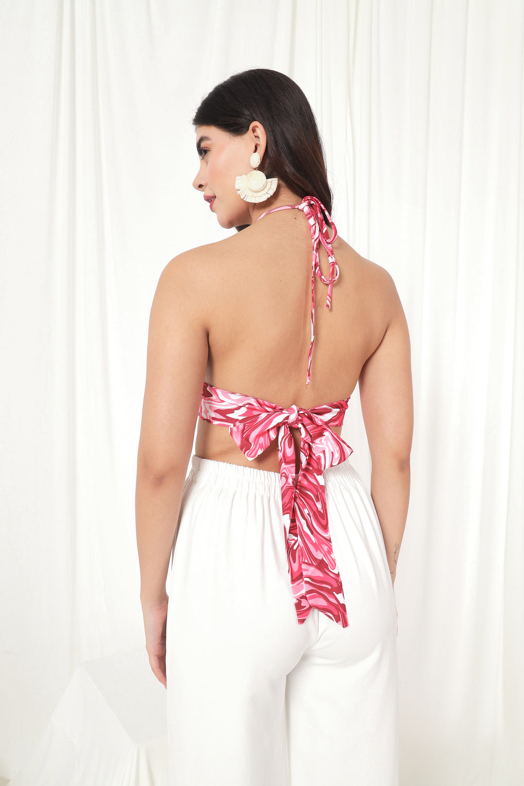 TANDUL  Casual Sleeveless Printed Women Pink Top