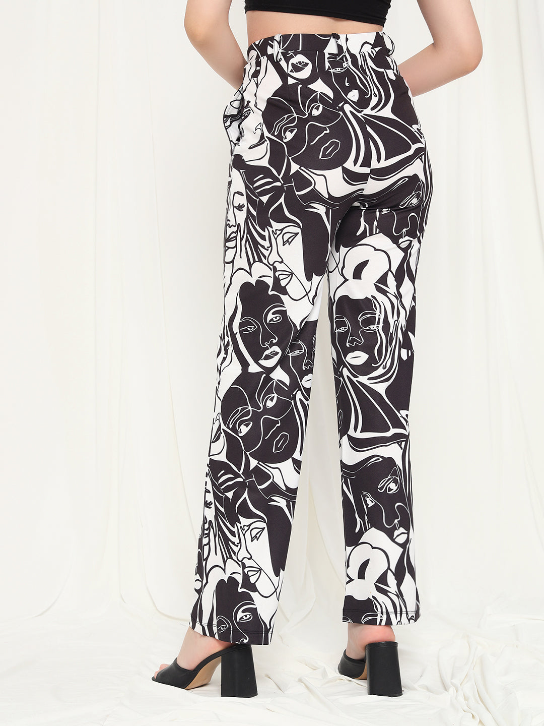 TANDUL  Women Regular Fit Black Lycra Blend Trousers