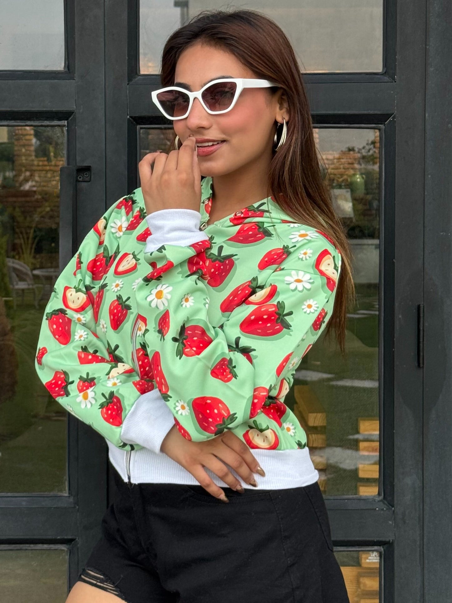 TANDUL Women Strawberry Printed Sweatshirt