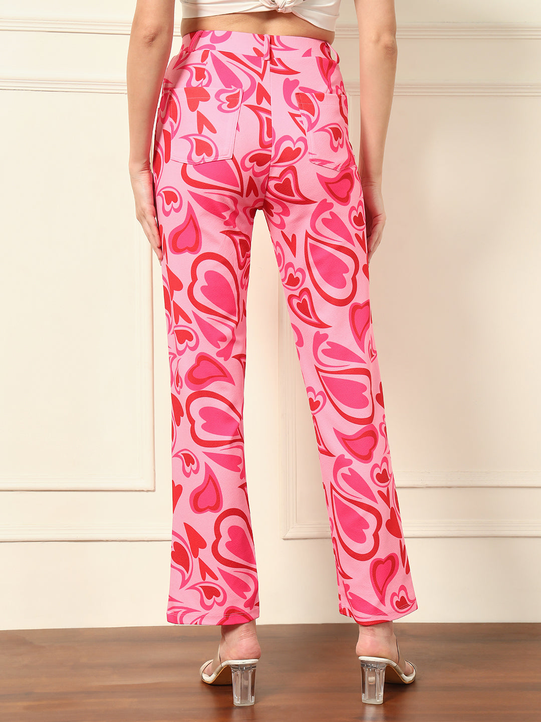 TANDUL  Women Regular Fit Multicolor Lycra Blend Trousers