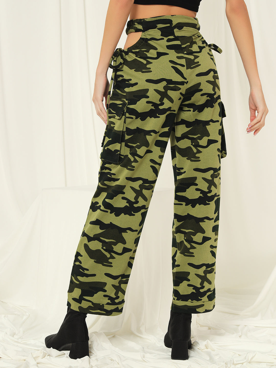 TANDUL  Women Regular Fit Green Lycra Blend Trousers