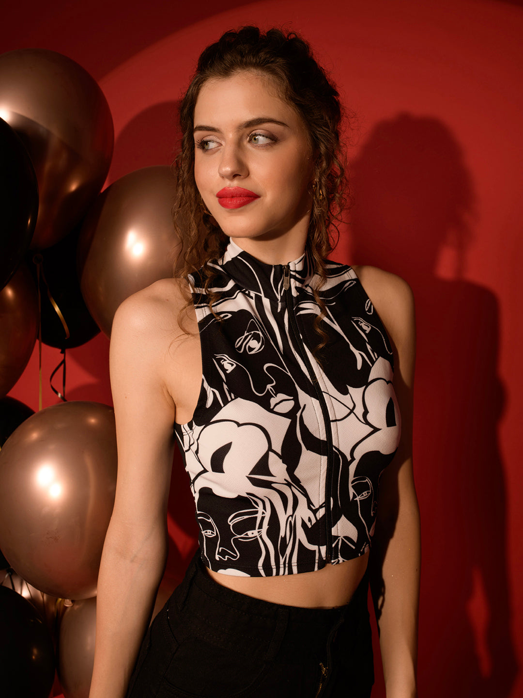 TANDUL  Casual Sleeveless Printed Women Multicolor Top
