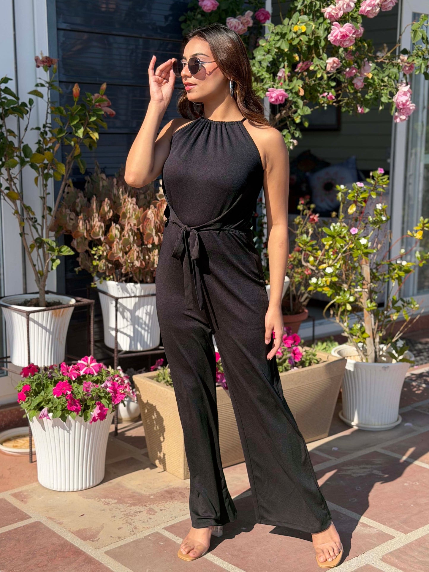 TANDUL Women Solid Black Jumpsuit