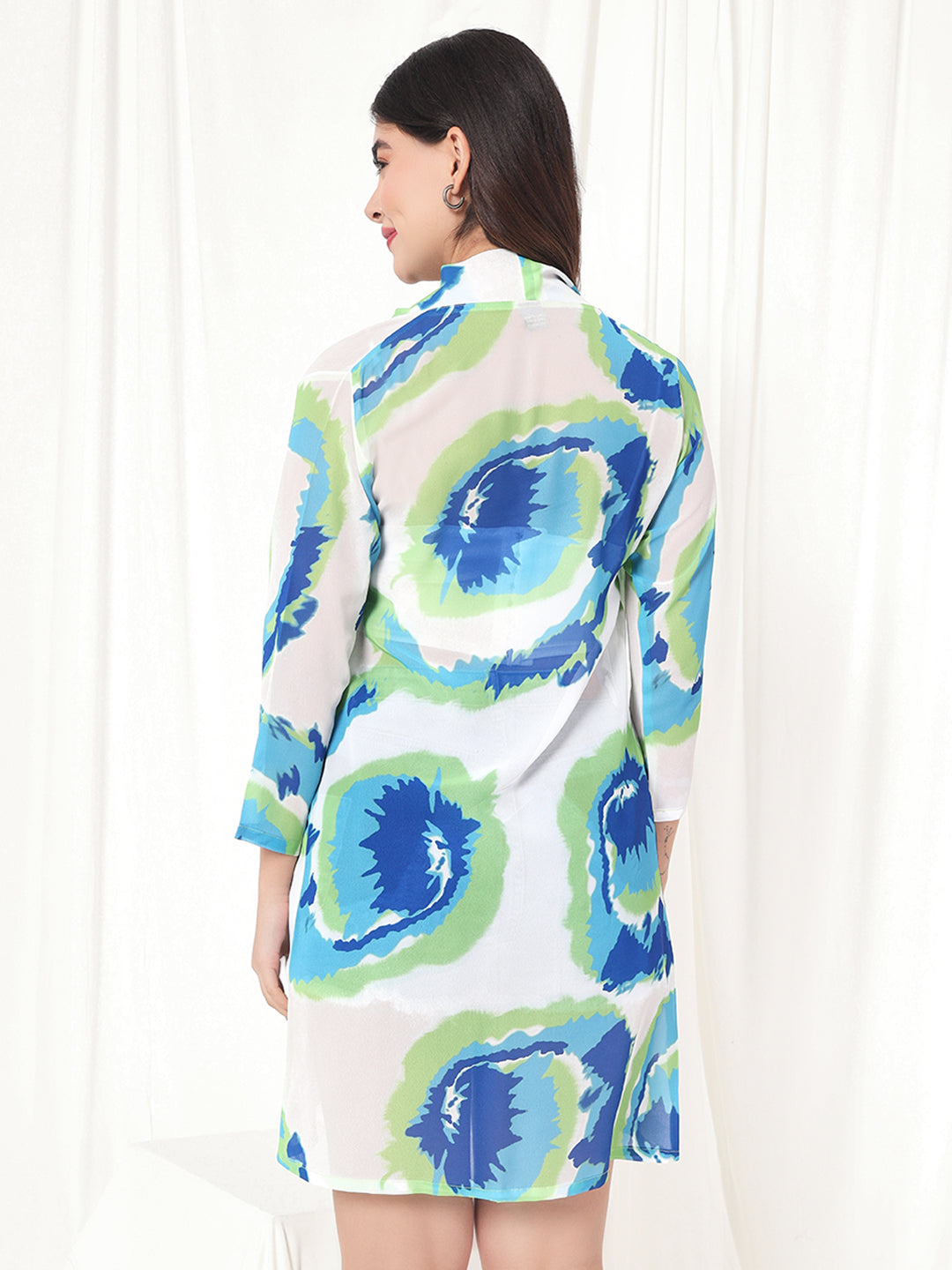 TANDUL  Women Straight 3/4th Sleeve White Shrug