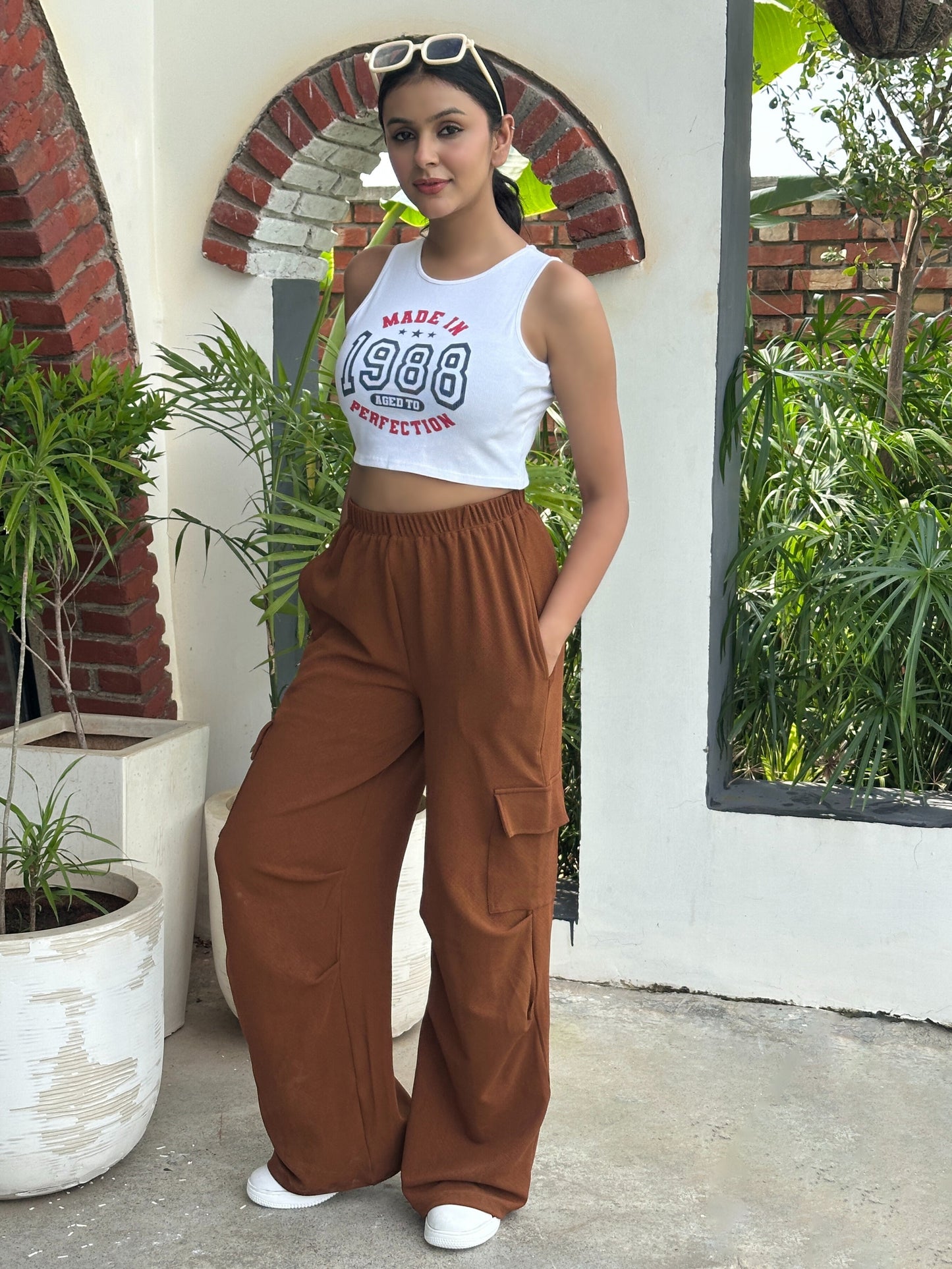 TANDUL Women Solid Brown Trouser