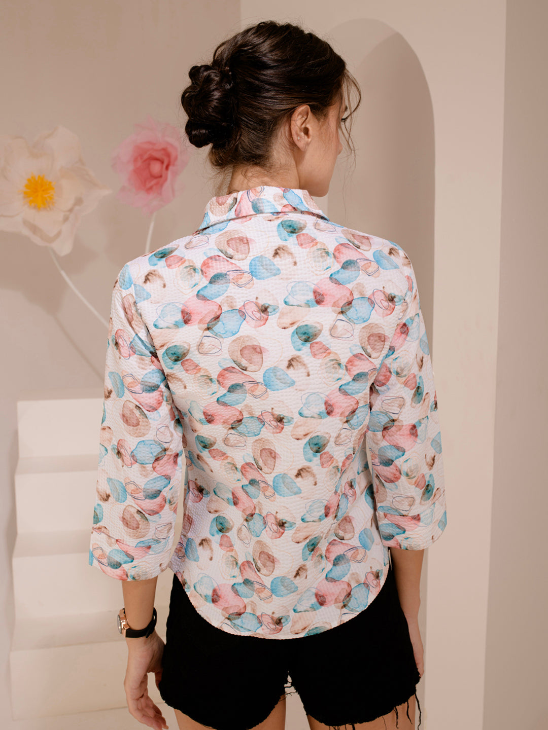 TANDUL  Women Regular Fit Printed Built-up Collar Casual Shirt