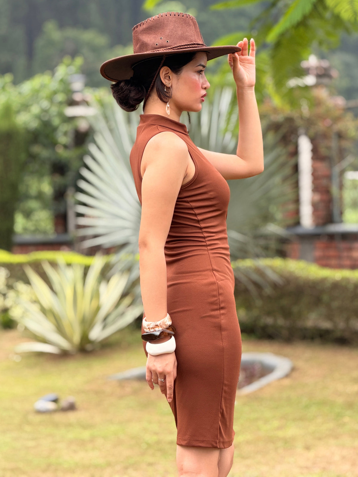 TANDUL Women Stylish Brown Bodycon Dress