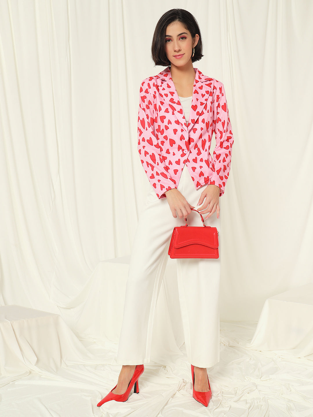 TANDUL  Fleece Printed Coat For Women