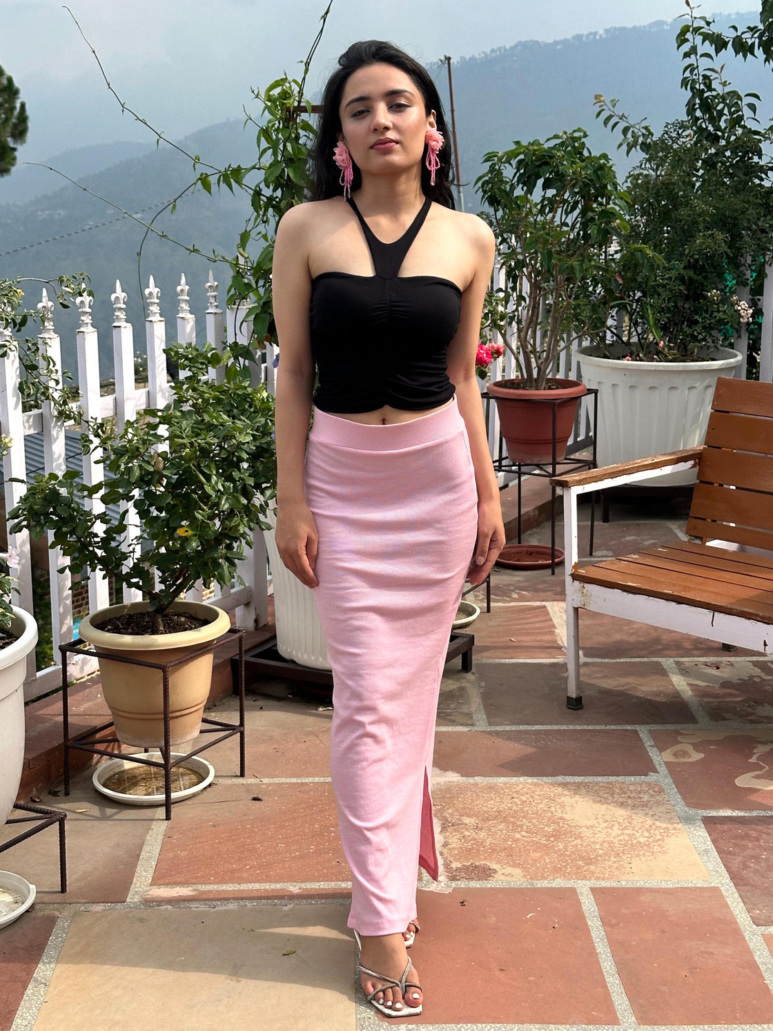 TANDUL Women Solid Pink Long Skirt
