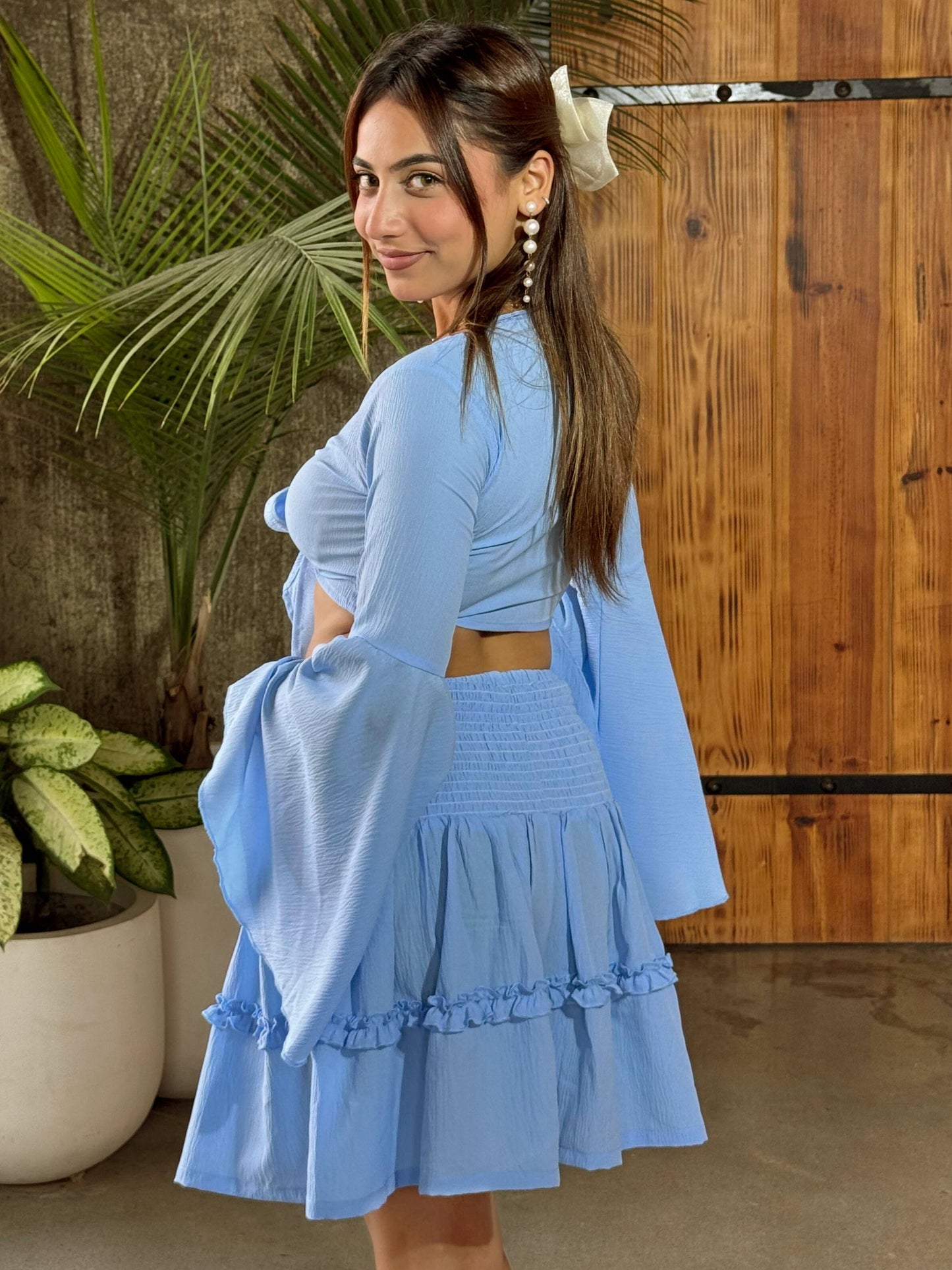 TANDUL Women Stunning Light Blue Co-ord Set