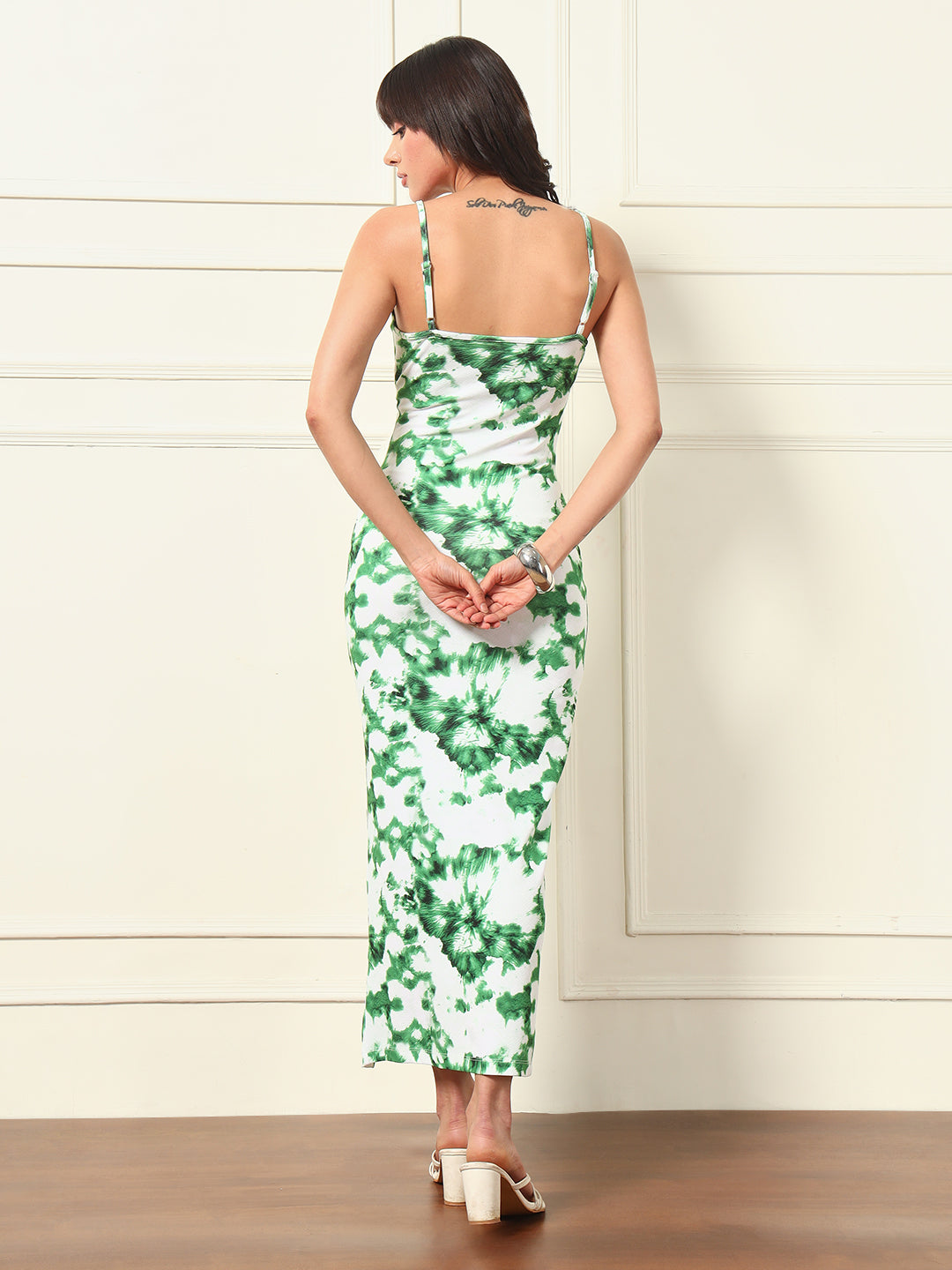 TANDUL Women Green Tie-dye Dress