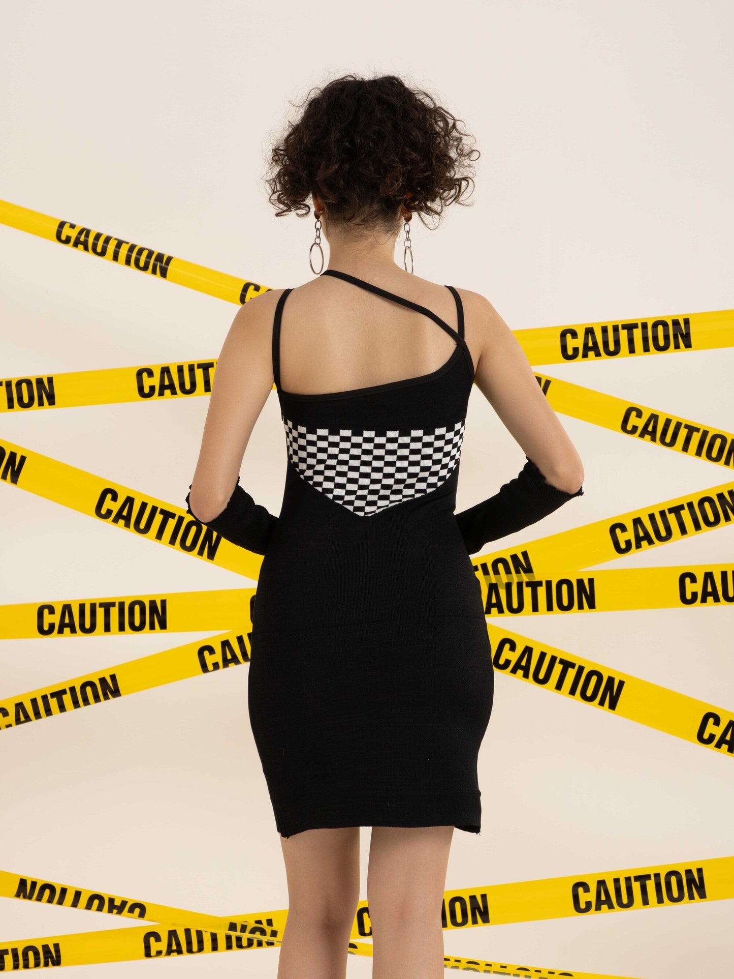 TANDUL Women Bodycon Black, White Dress