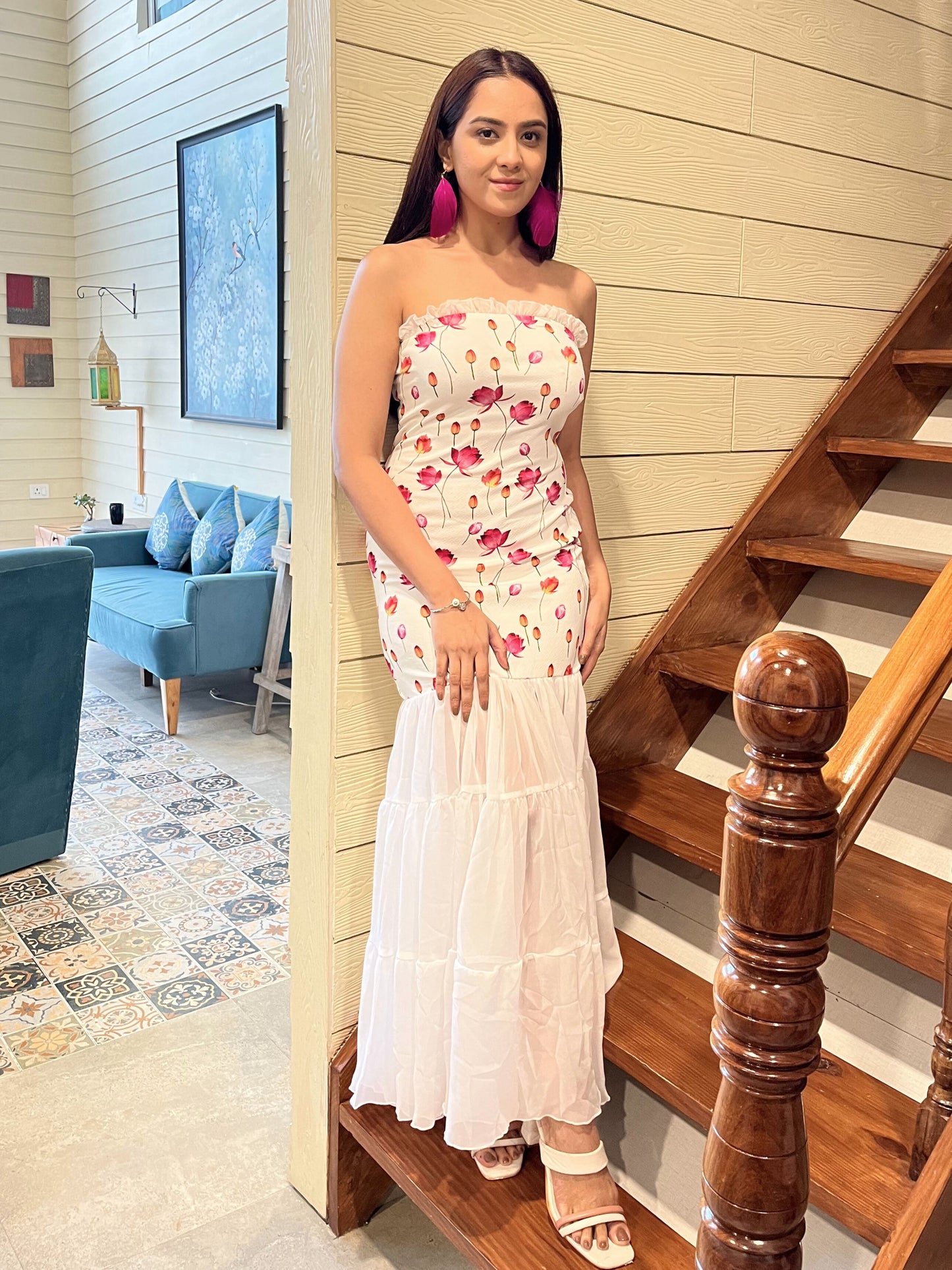 TANDUL Women Pink Flower Printed Dress