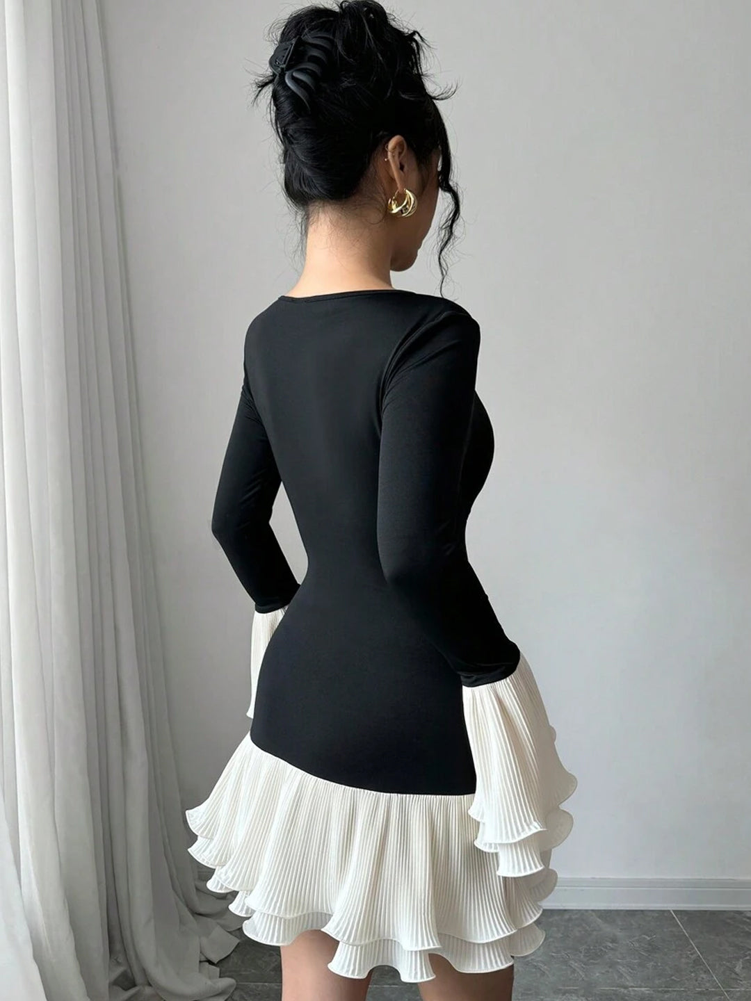 TANDUL  Women Fit and Flare Black Dress