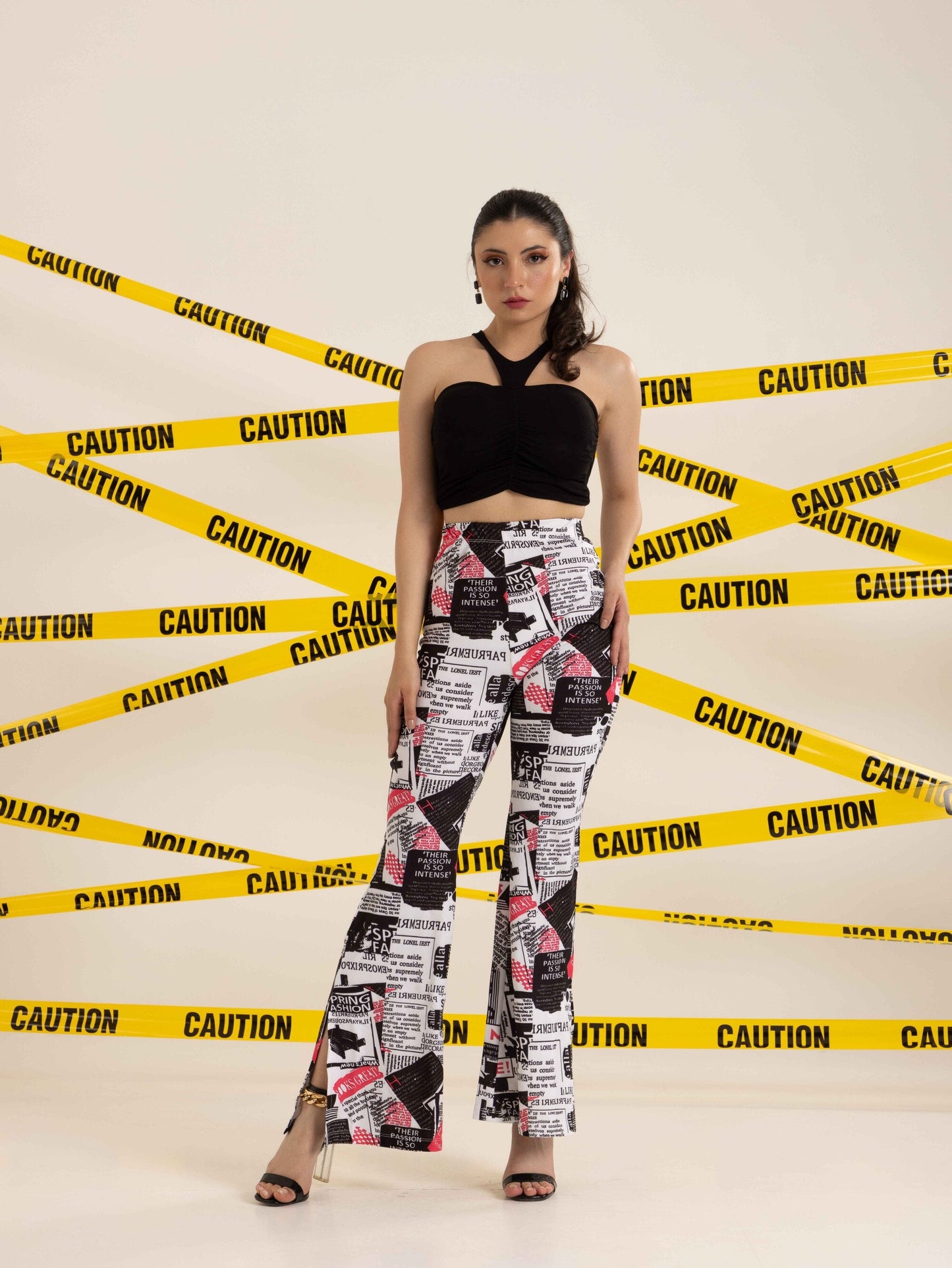 TANDUL  Women Regular Fit Multicolor Lycra Blend Trousers