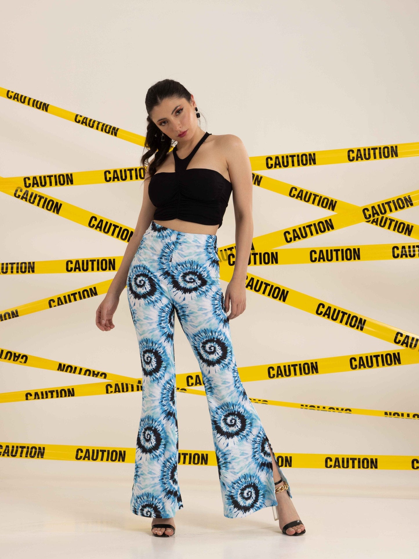 TANDUL  Women Regular Fit Light Blue Lycra Blend Trousers