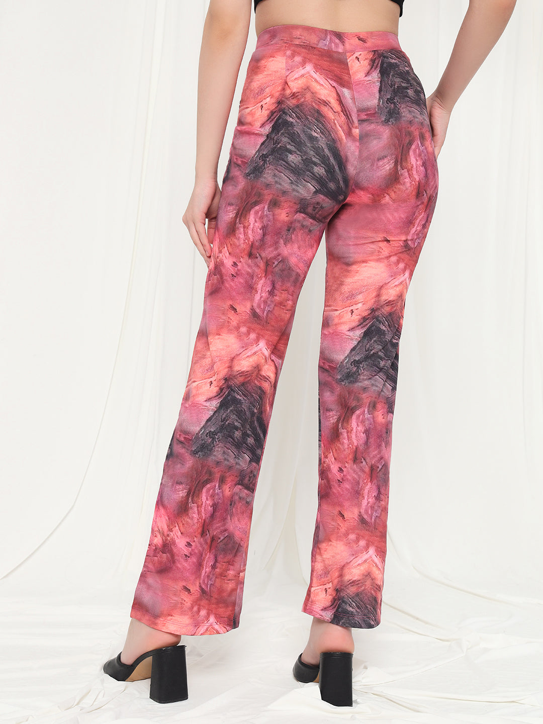 TANDUL  Women Regular Fit Pink Lycra Blend Trousers