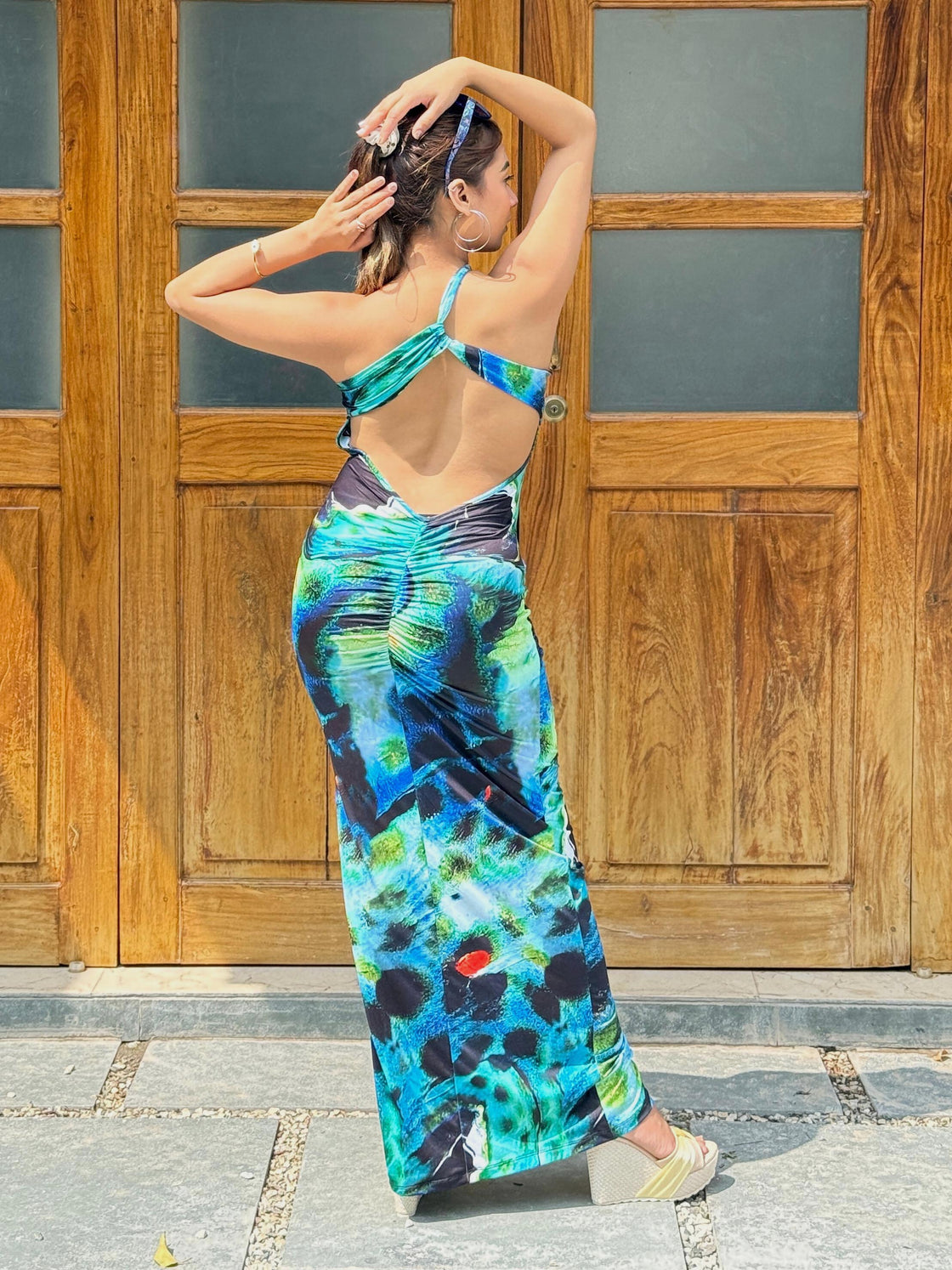 TANDUL Multicolor Long  Bodycon Dress