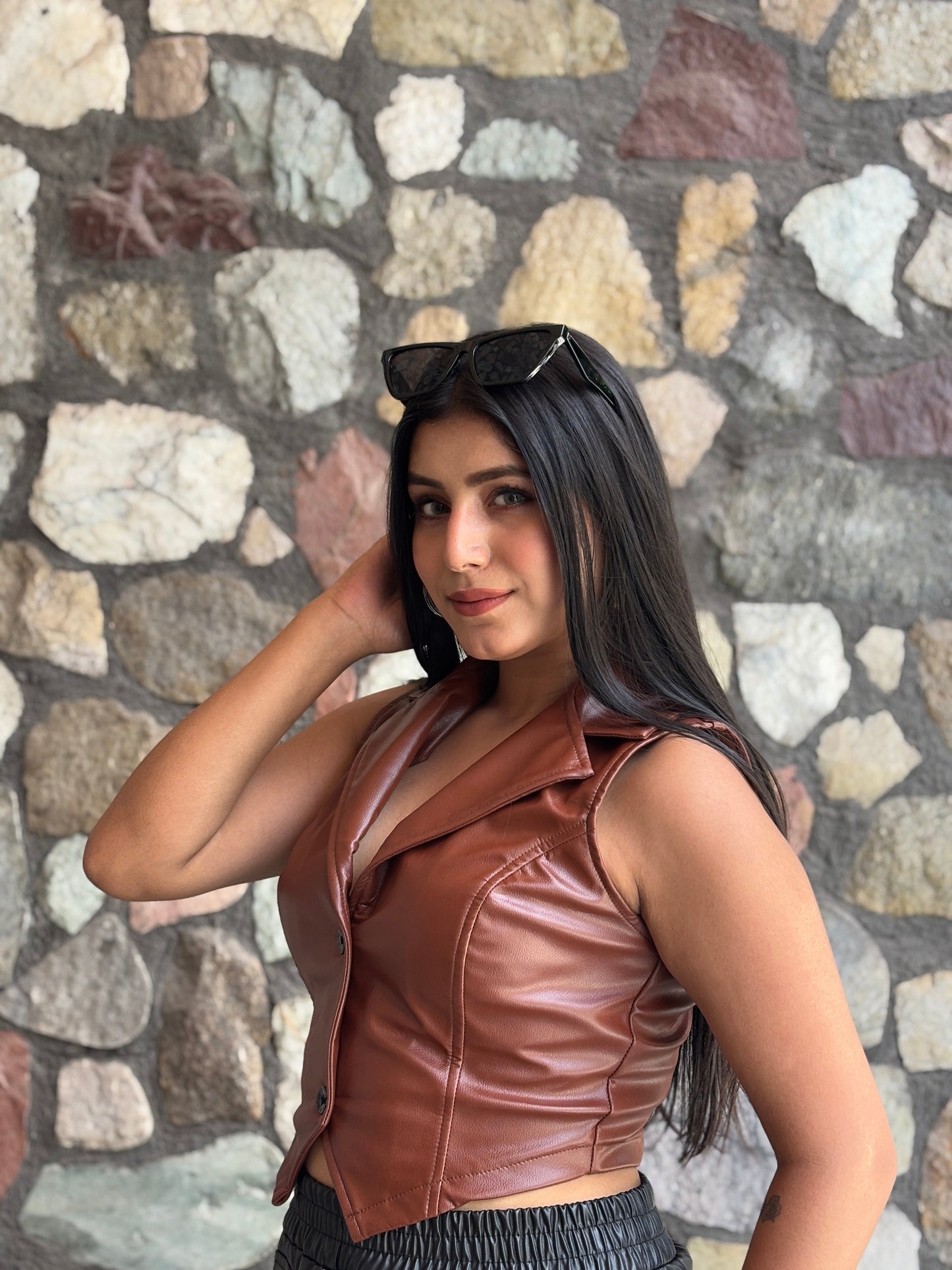 TANDUL Solid Brown Women Waistcoat