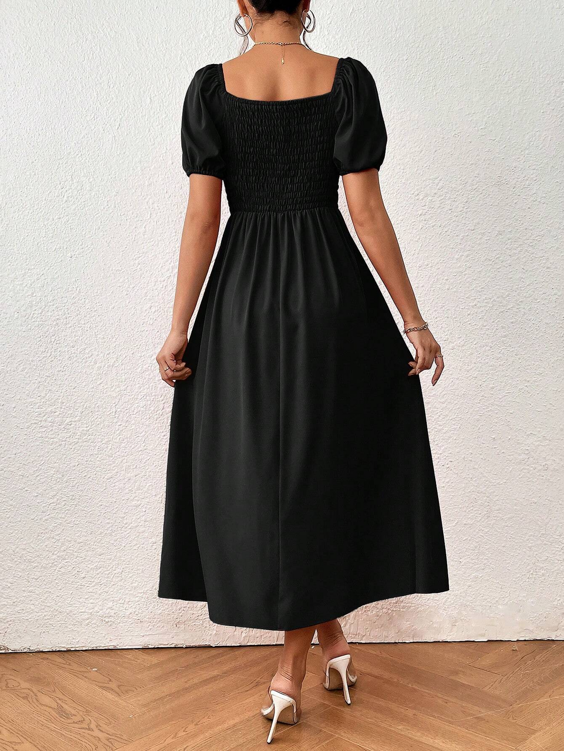 TANDUL Women Fit and Flare Black Dress