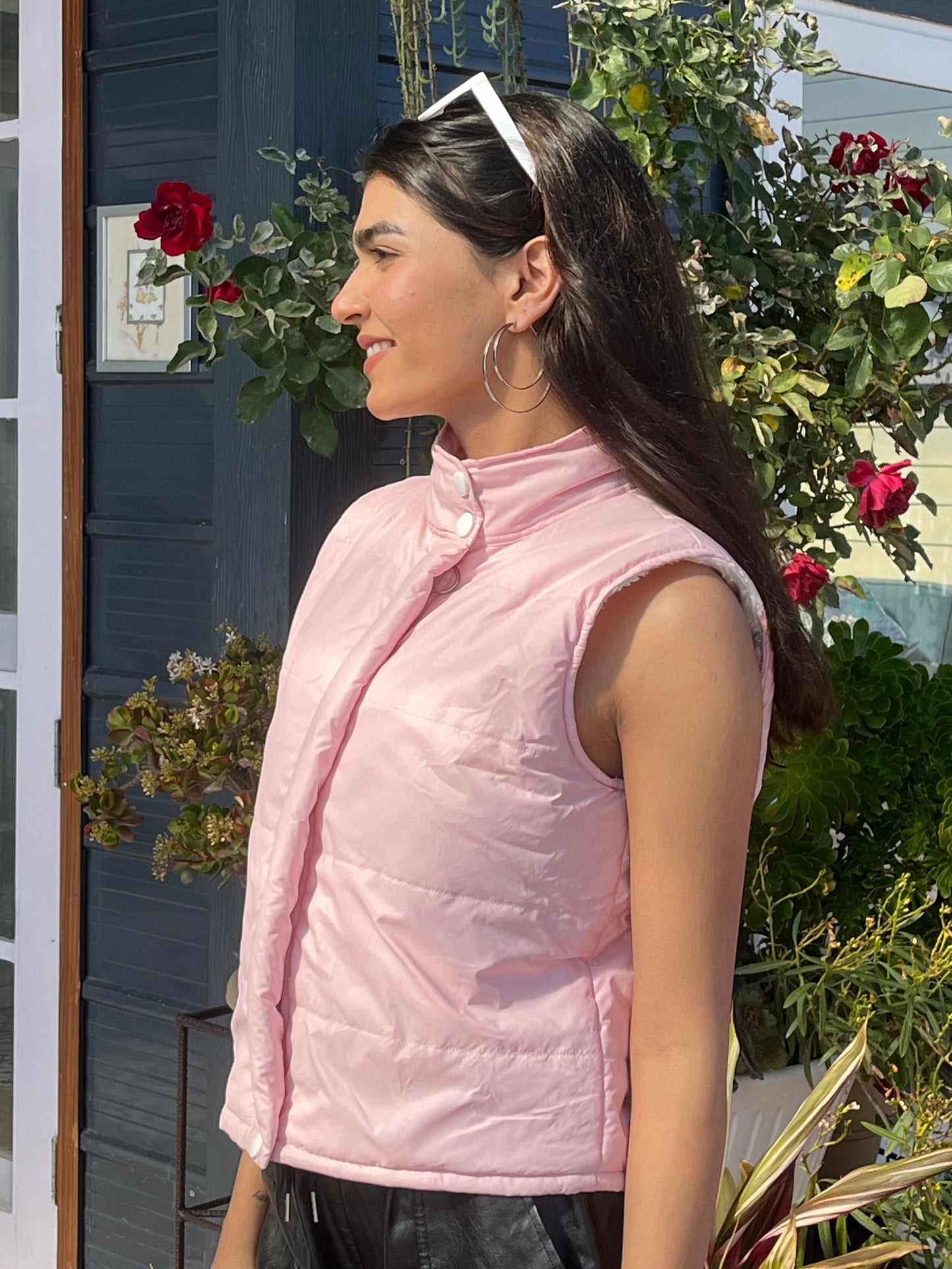 TANDUL Women Chic Pink Sleeveless Jacket