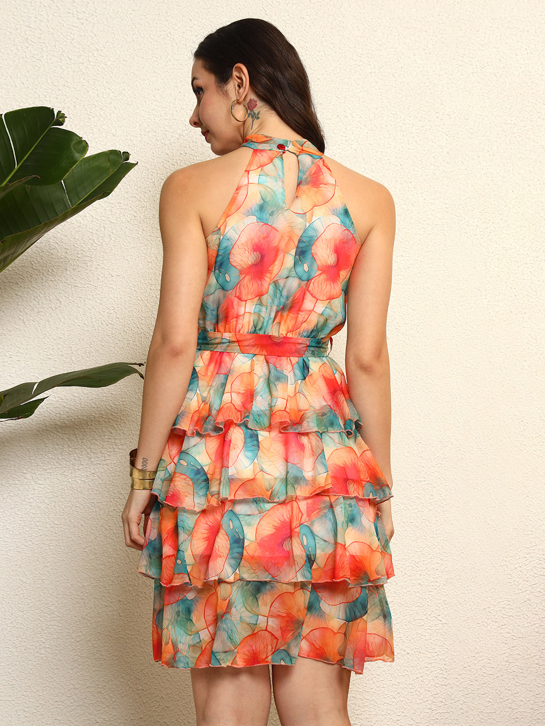 TANDUL Women Stunning Floral Georgette Dress