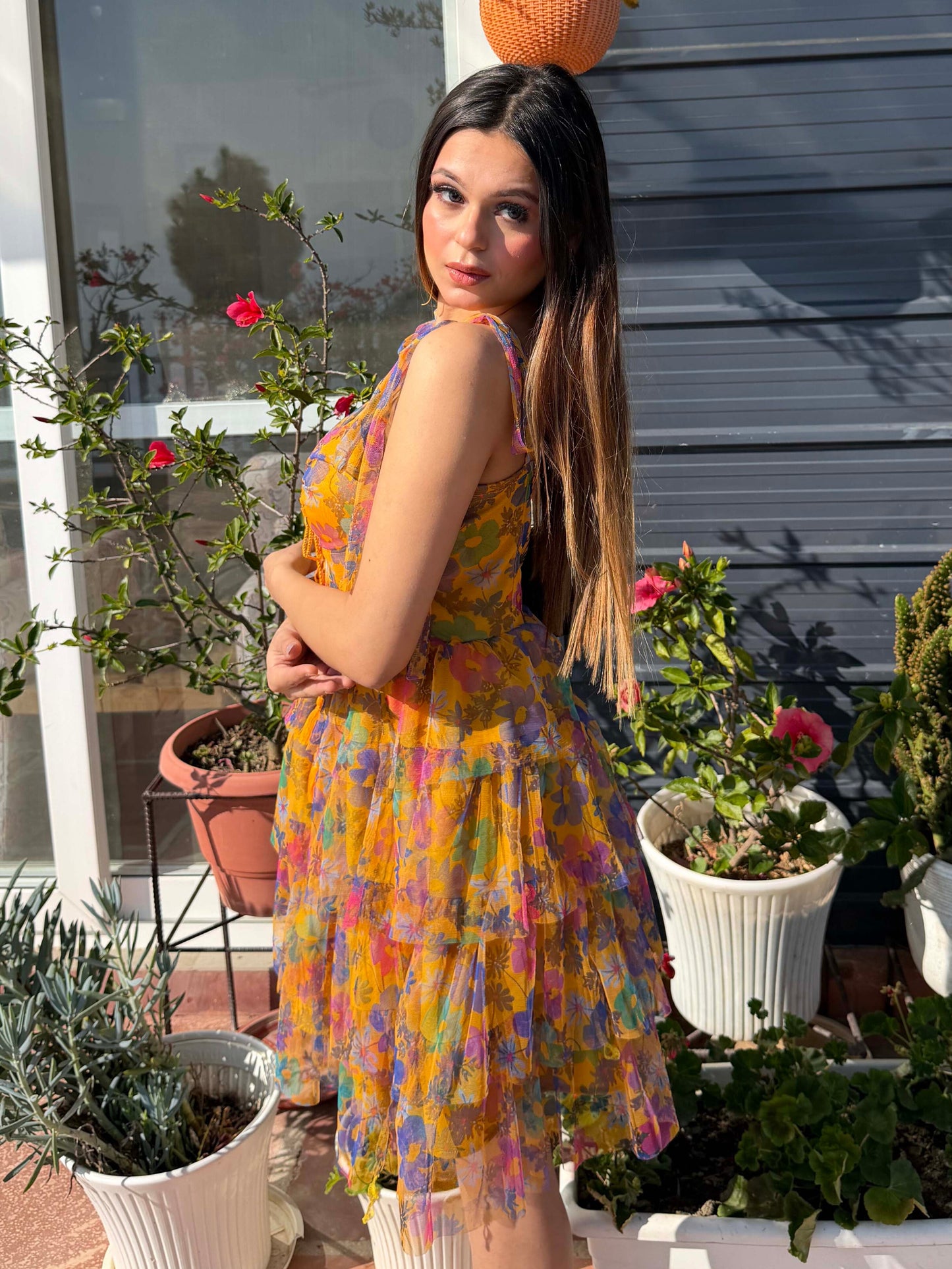 TANDUL Women Floral Printed Net Dress