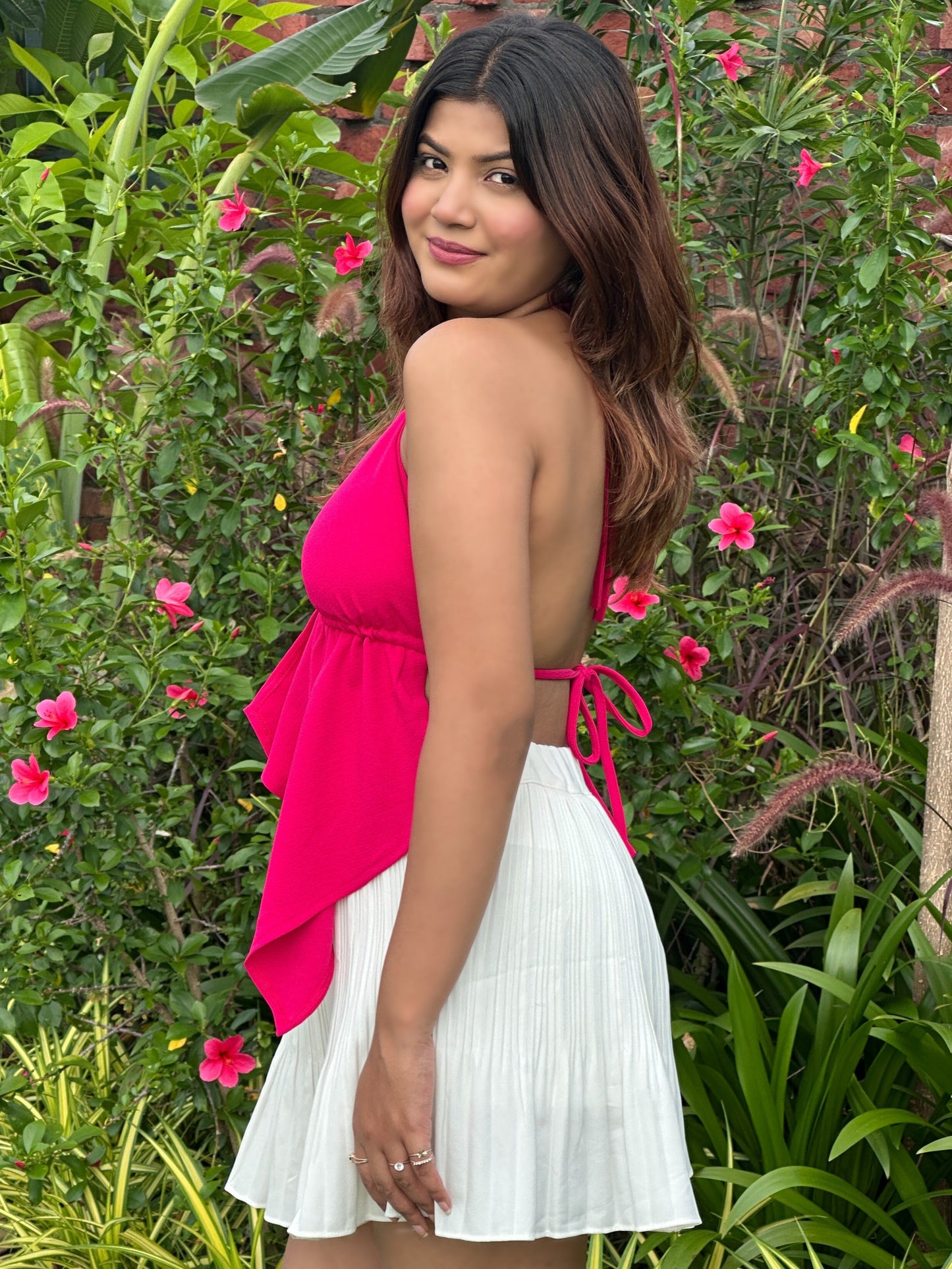 TANDUL Women Stylish Fuchsia Pink Bralet Top