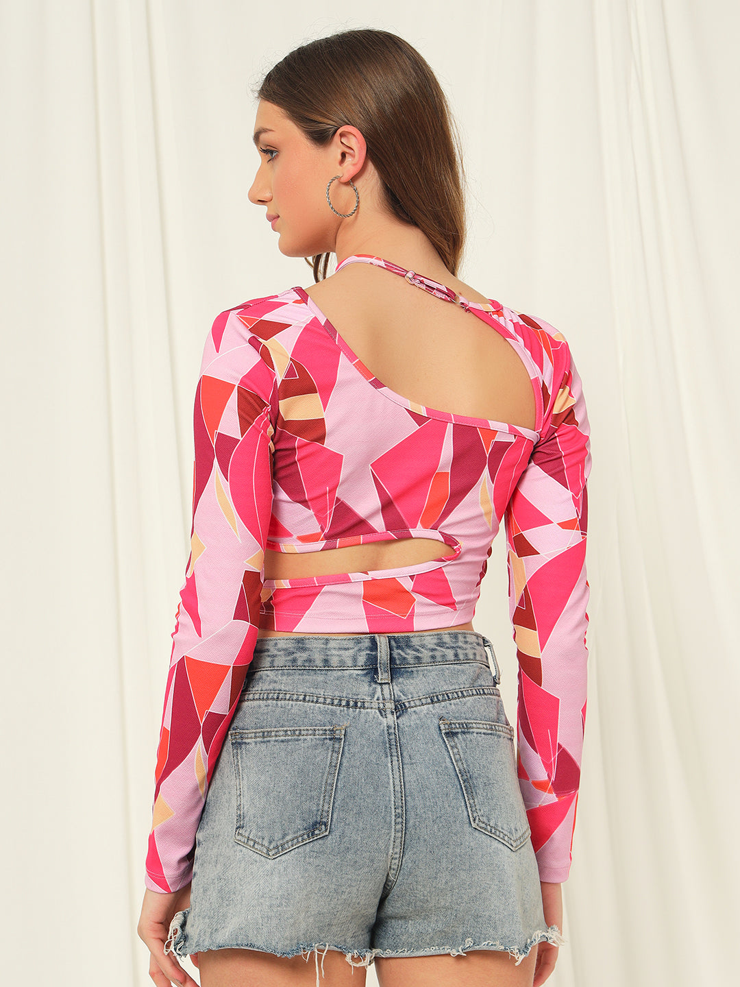 TANDUL  Casual Regular Sleeves Geometric Print Women Multicolor Top