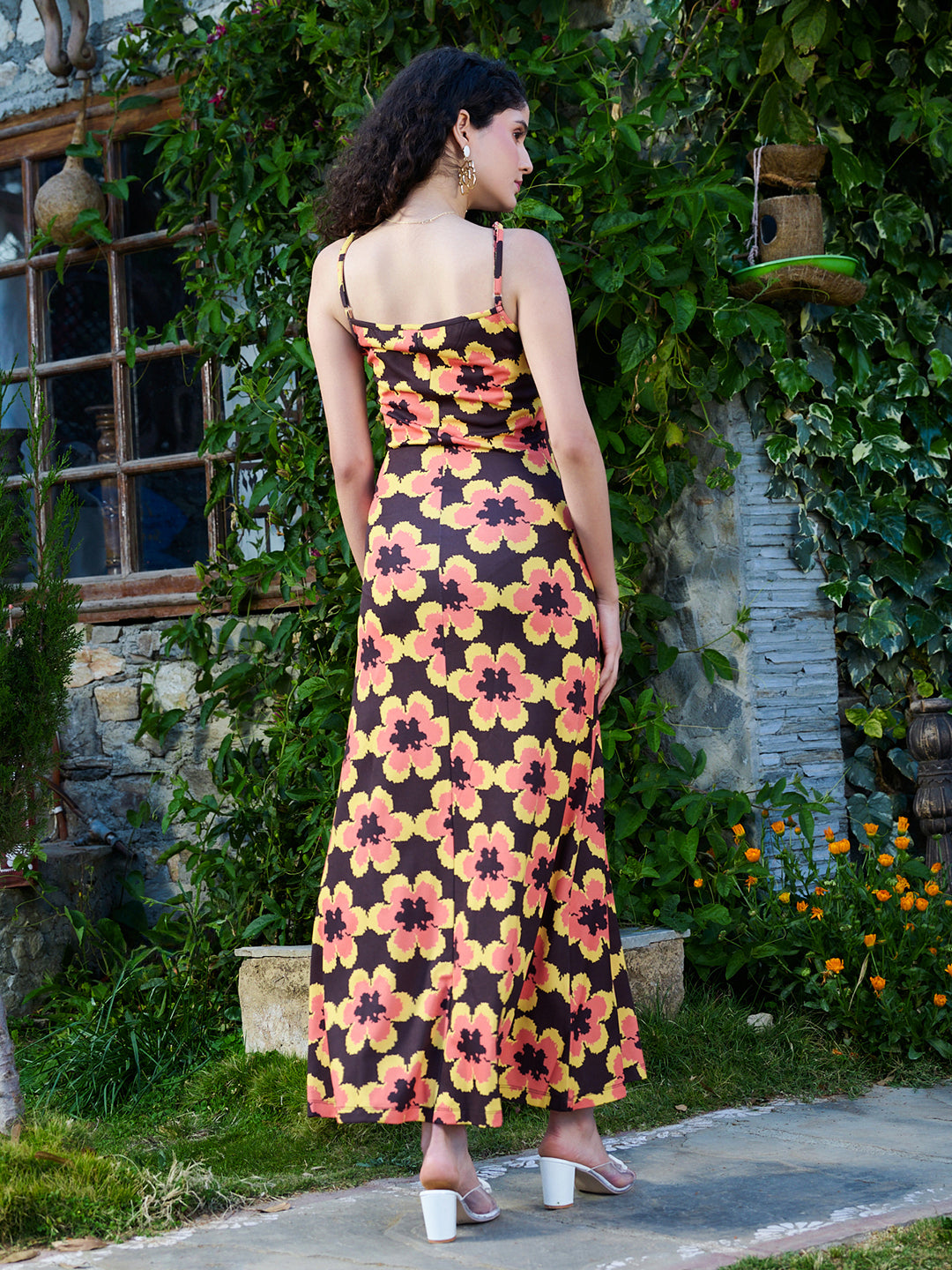 TANDUL Women's Vibrant Floral Printed Dress