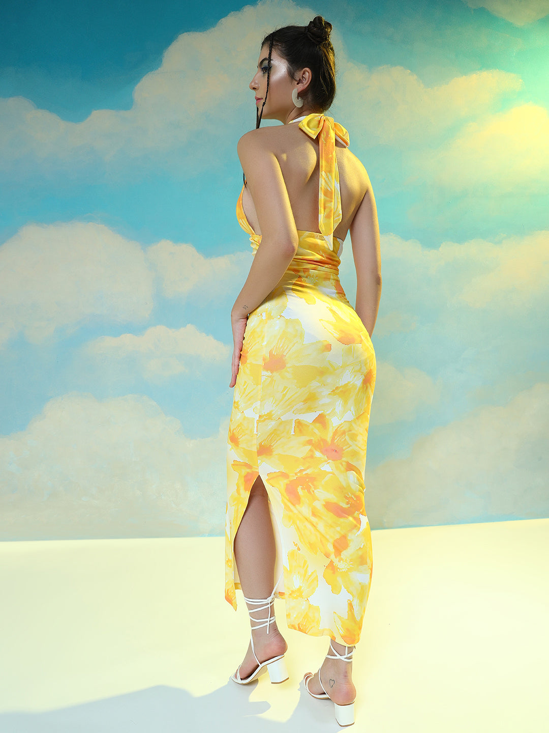 TANDUL  Women Bodycon Yellow Dress