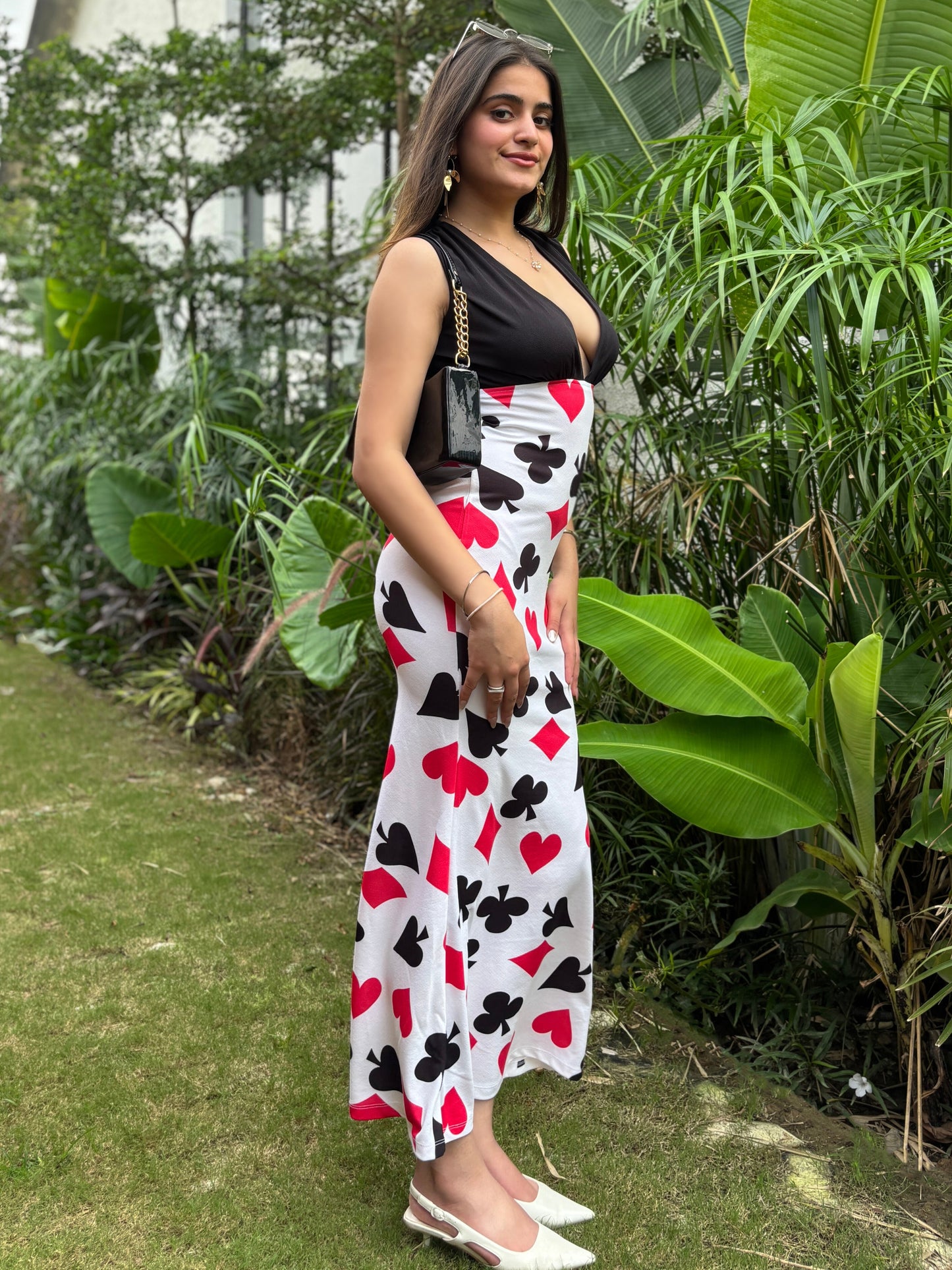 TANDUL Women Enchanting Playing Cards Dress