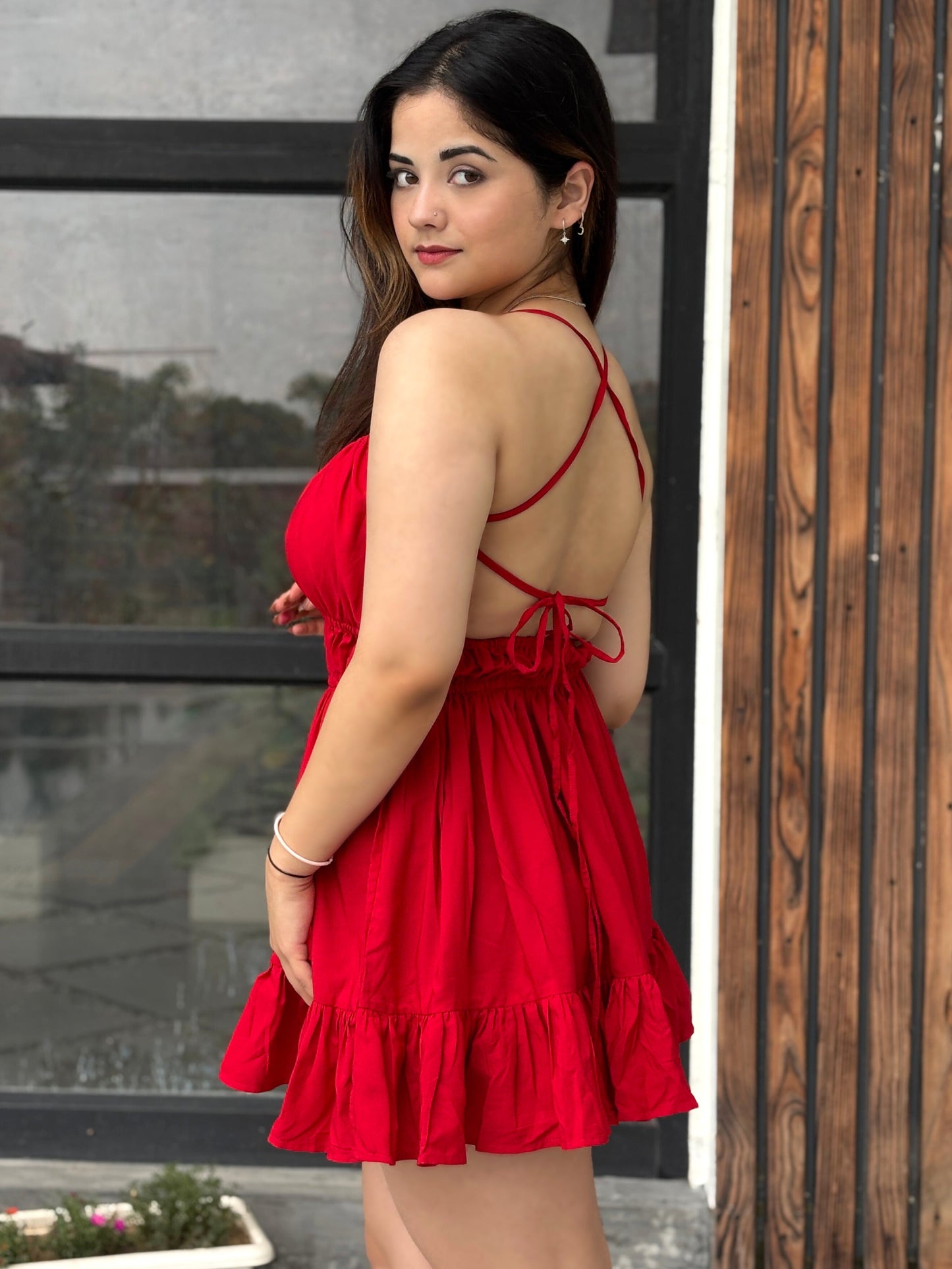 TANDUL Women Stunning Red Dress