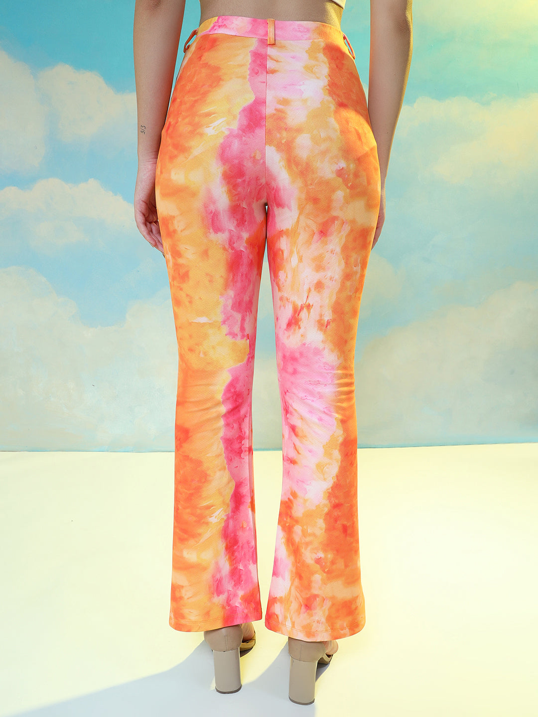 TANDUL  Women Regular Fit Multicolor Lycra Blend Trousers