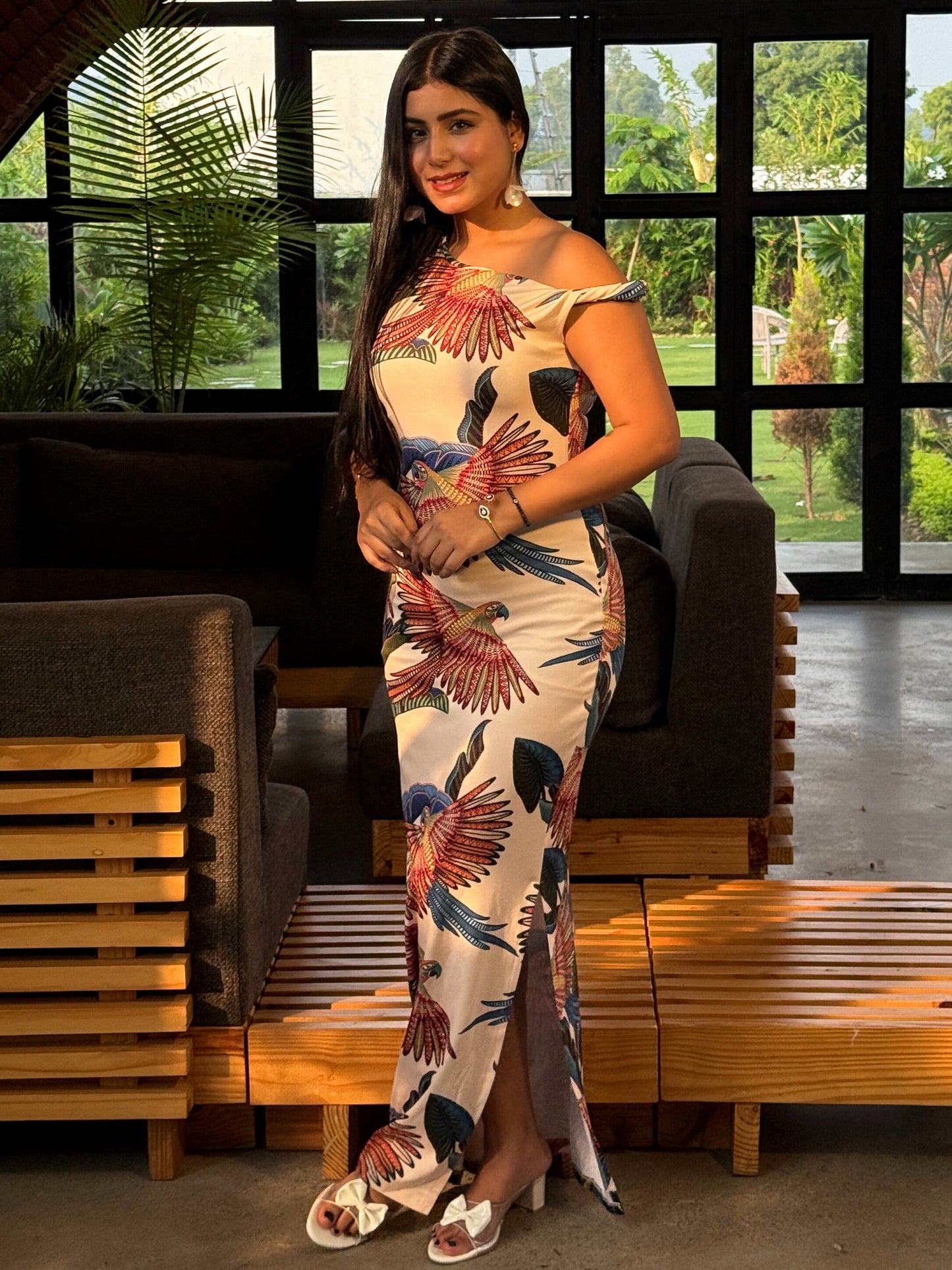 TANDUL Women Stunning Tropical Printed Dress