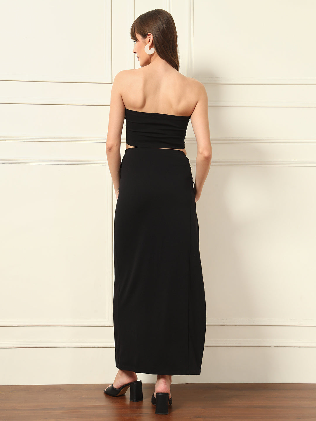 TANDUL  Women Two Piece Dress Black Dress