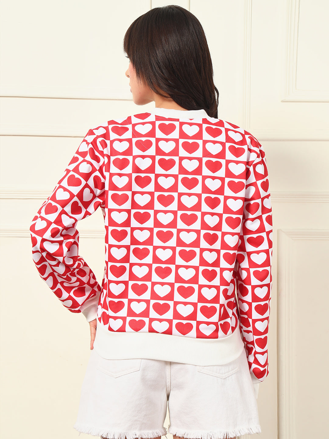 TANDUL Women Charming Red and White Sweater