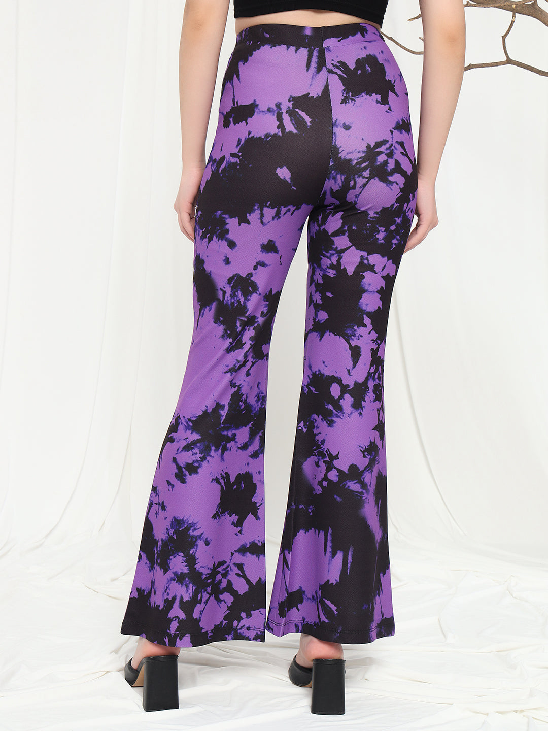 TANDUL  Women Regular Fit Purple Lycra Blend Trousers