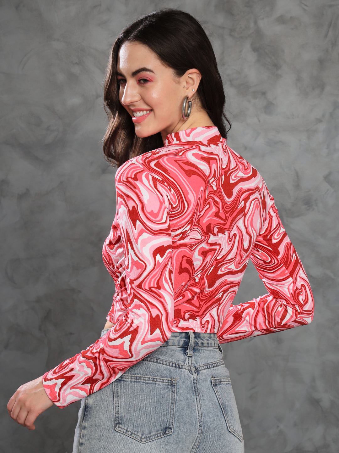 TANDUL Casual Regular Sleeves Printed Women Multicolor Top