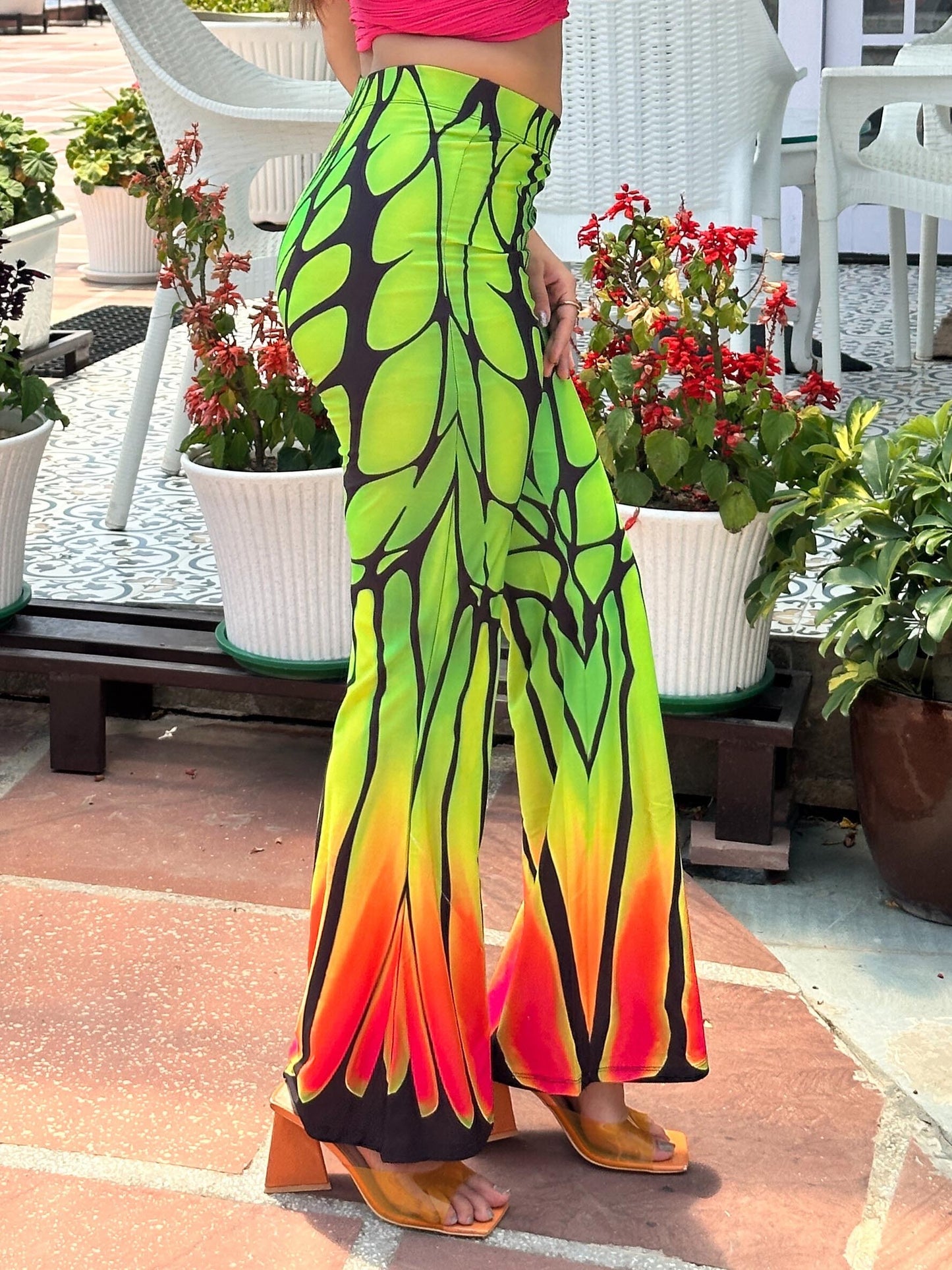 TANDUL Women Butterfly Printed Flared Trouser