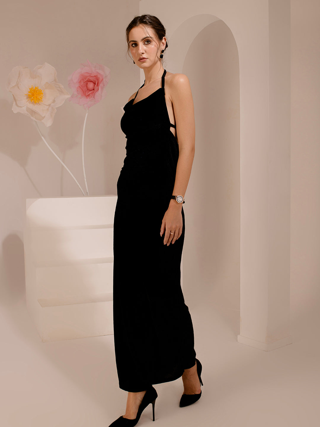 TANDUL  Women Bodycon Black Dress
