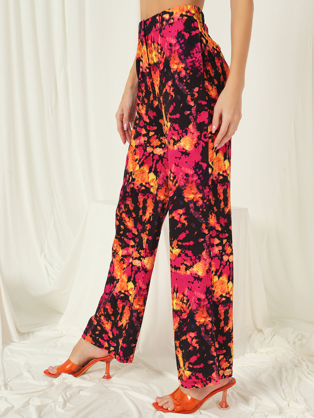 TANDUL  Women Regular Fit Multicolor Lycra Blend Trousers