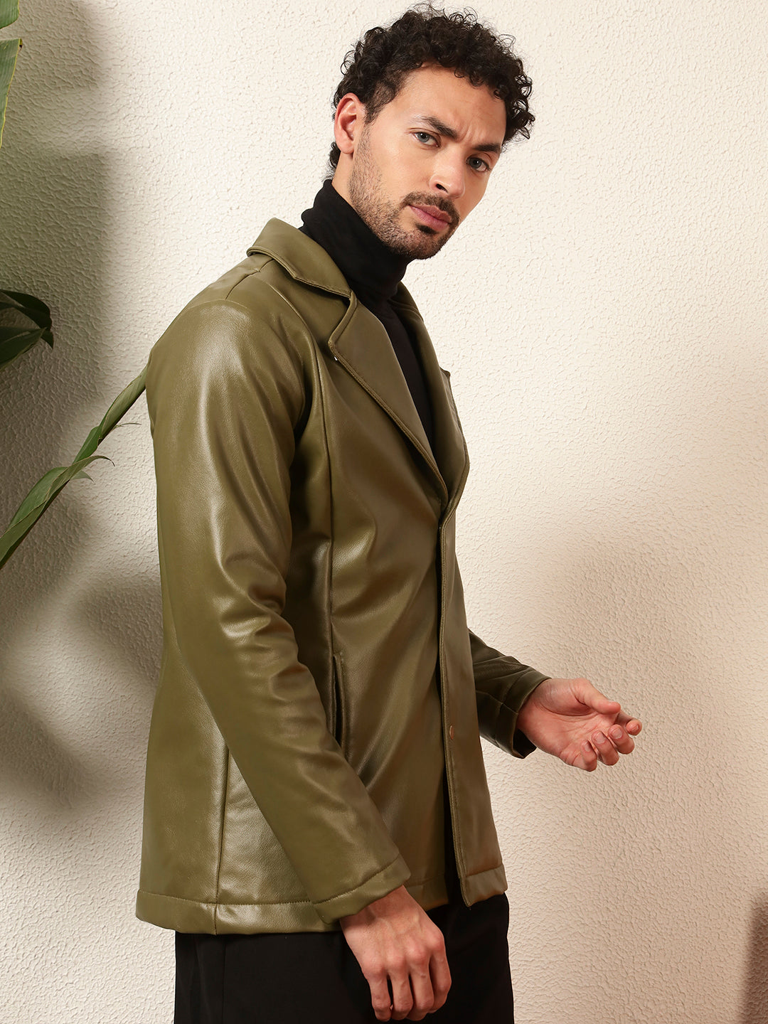 TANDUL Men's Solid Single Breasted Blazer