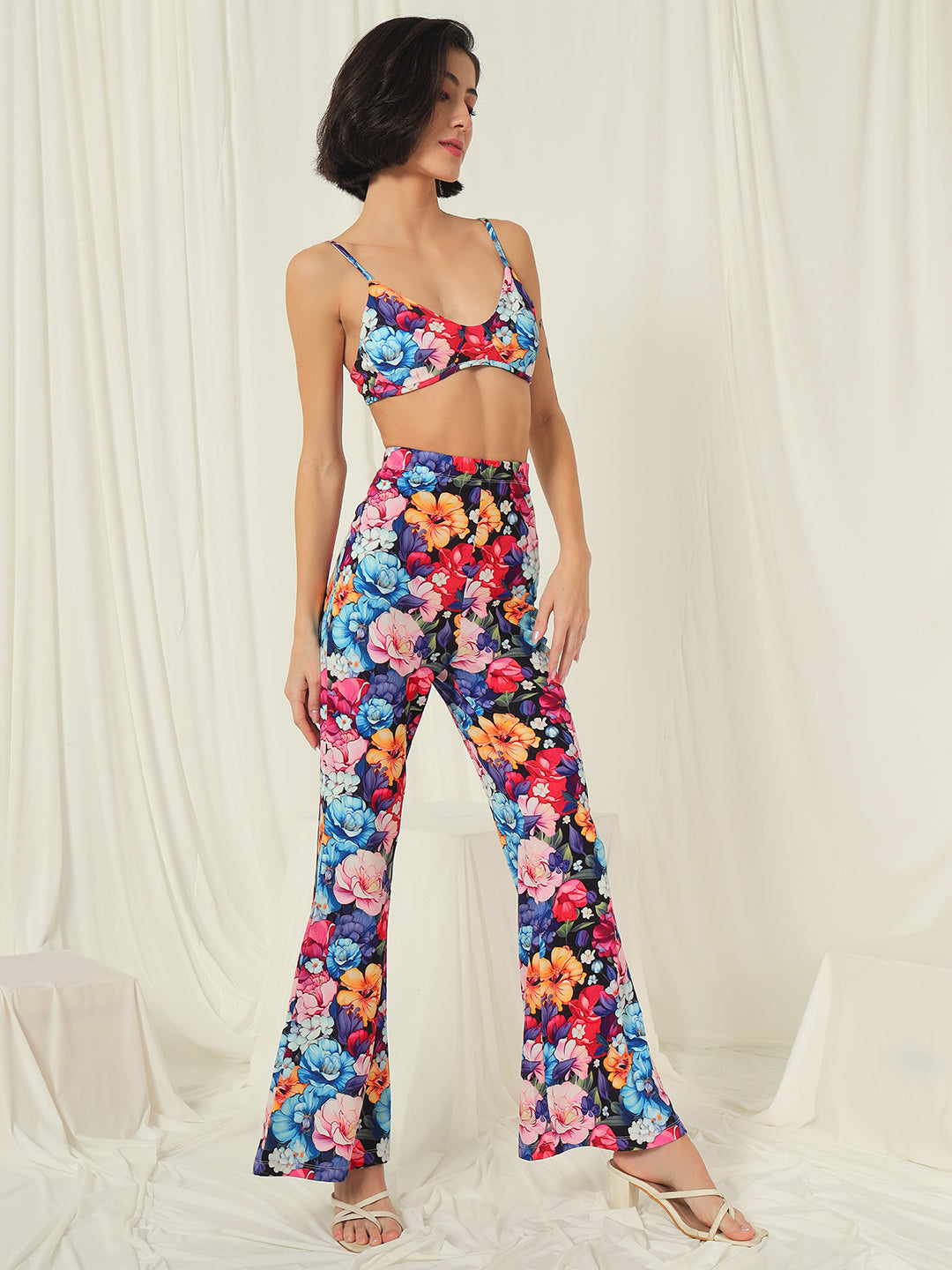 TANDUL Top Palazzos Co-ords Set