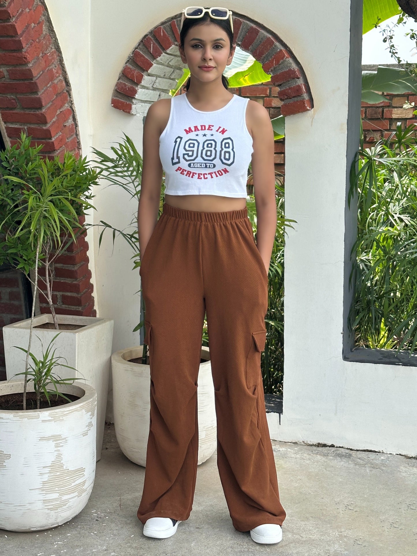 TANDUL Women Solid Brown Trouser