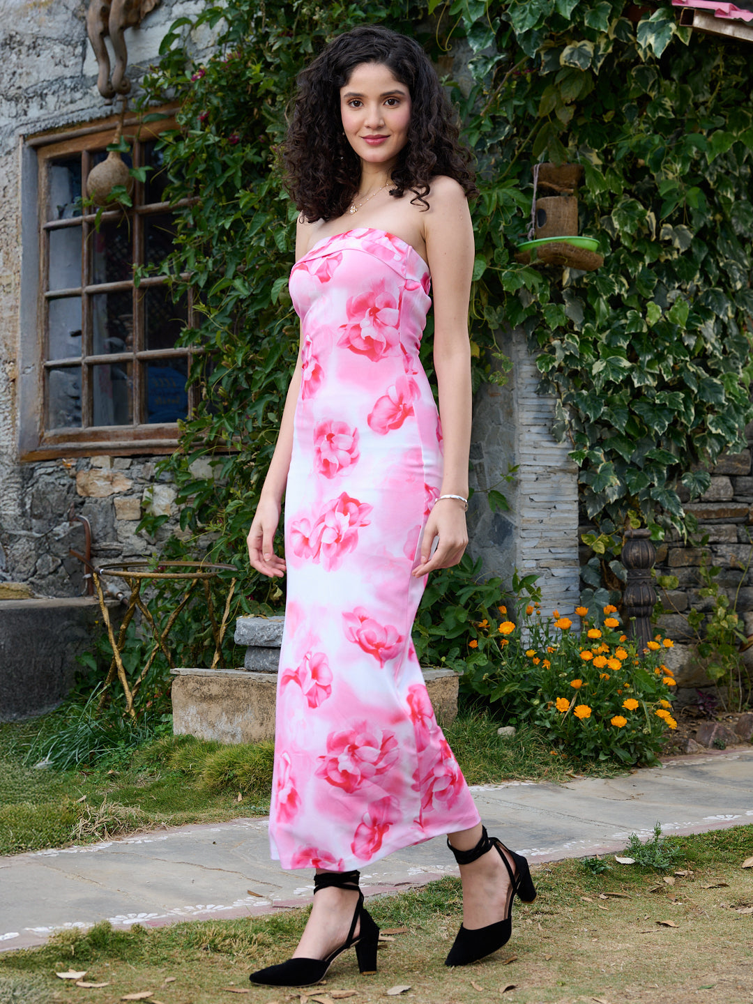 TANDUL  Women Pink Floral Printed  Dress