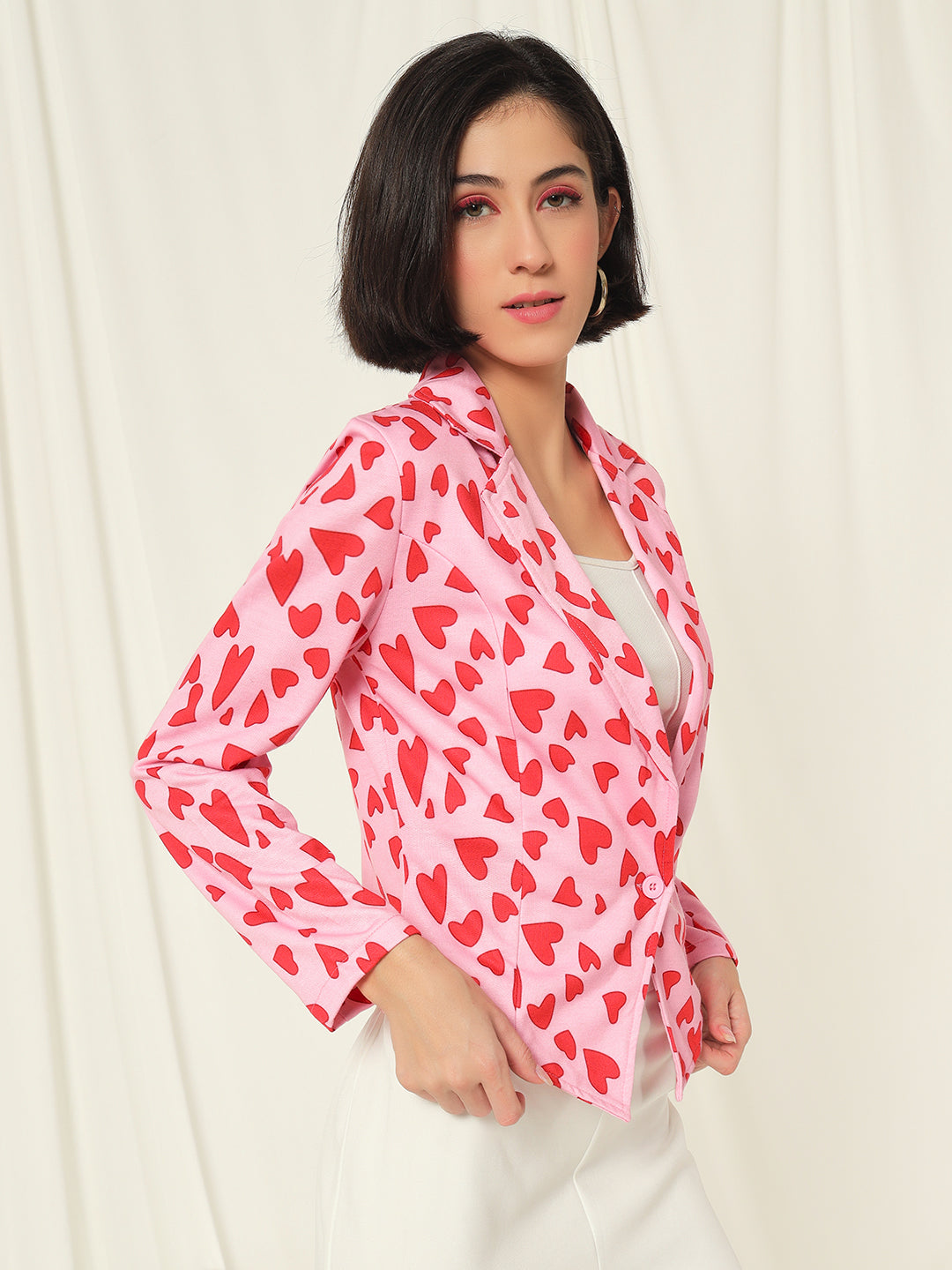 TANDUL  Fleece Printed Coat For Women