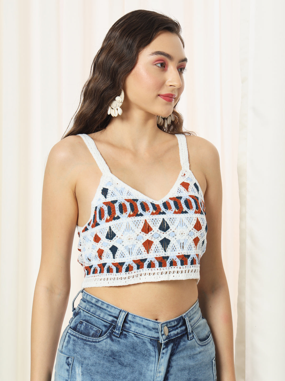 TANDUL  Casual Sleeveless Printed Women Multicolor Top